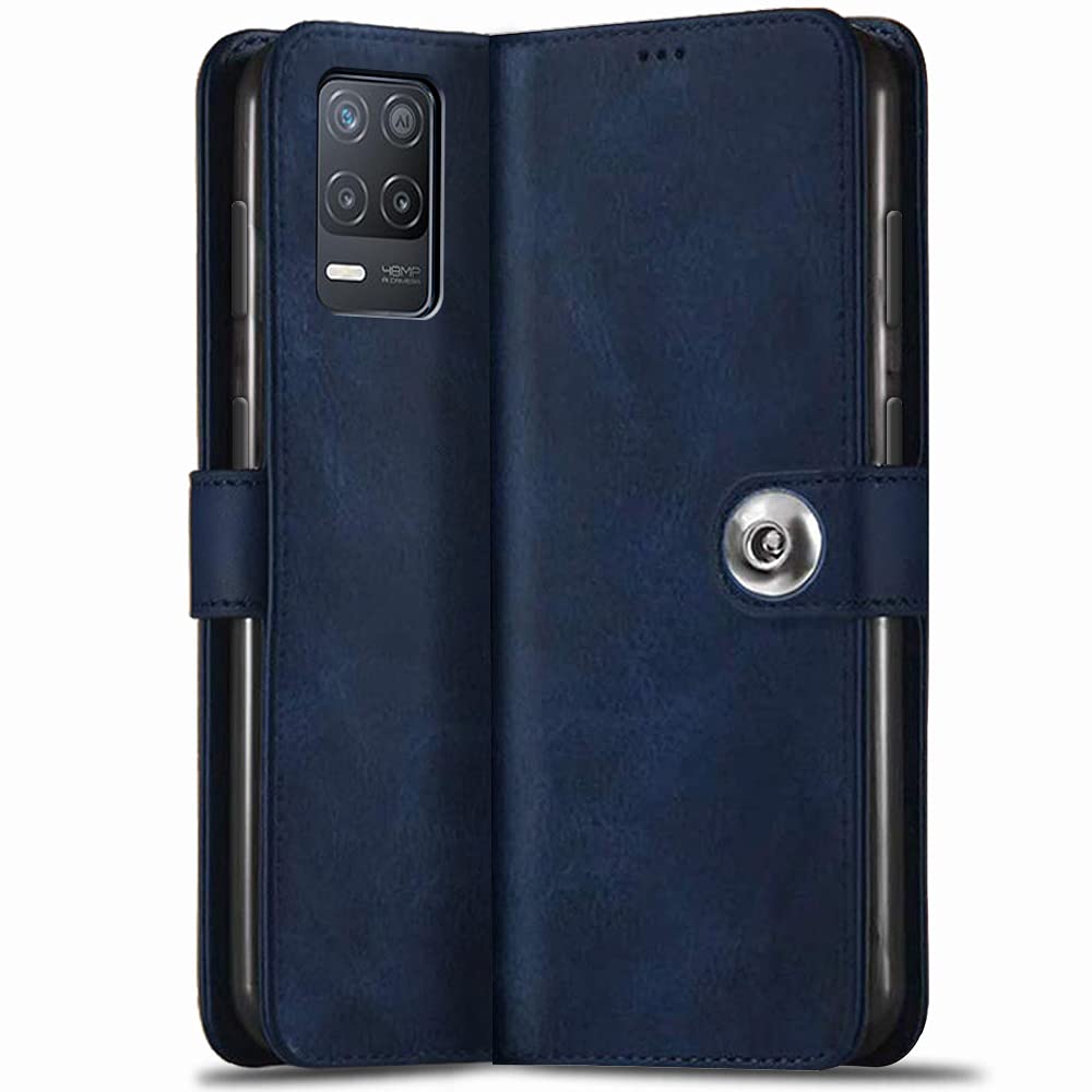 TheGiftKart Flip Back Cover Case for Realme 9 5G / 8s 5G / 8 5G / Narzo 30 5G | Genuine Leather Finish | Inbuilt Pockets & Stand | Flip Back Cover for Realme 9 5G / 8s 5G / 8 5G / Narzo 30 5G (Blue) (B097SSLNSX) Amazon Price History, Amazon Price Tracker