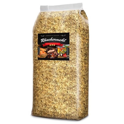 EVERSMOKE Premium Räuchermehl & Räucherchips aus Buche - 15kg - Verschiedene Körnung - zum Heißräuchern und Kalträuchern, Smoken, Grillen, Räuchern & BBQ (Chips 6,0-10,0mm)