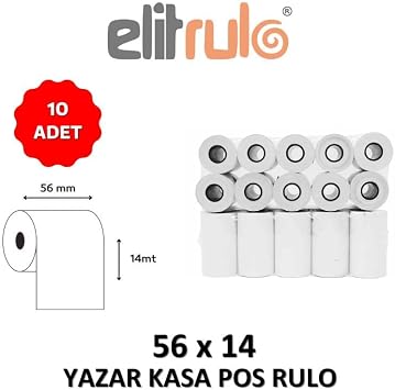 Yazar Kasa Pos Rulosu 56mm x 14mt - 10 Adet