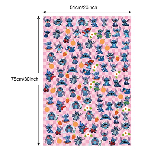 PADIEOE Pack of 5 Stitch Gift Wrapping Paper 51x75cm Kraft Paper Durable Stitch Gift Wrap Pack for Kids Birthday, Party Storage Festive Decoration - Image 3