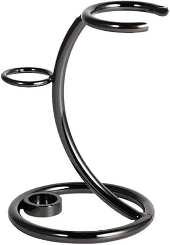 BRBASAP Soporte para maquinilla de afeitar de seguridad, soporte universal negro para afeitado y cepillo de afeitado de seguridad para hombre, kit