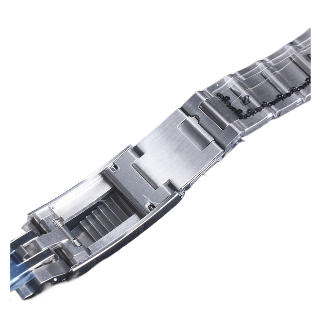 Correa de reloj con eslabones roscados acero inoxidable macizo 21 mm