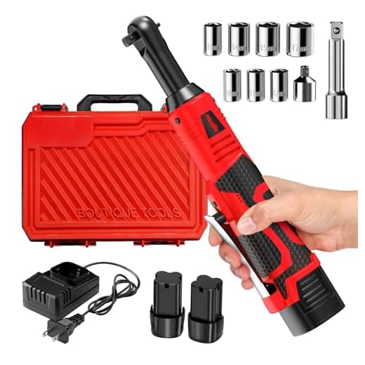 FULLYEA 3/8" Cordless Electric Ratchet Wrench Set, 45 Ft-lbs,Variable Speed