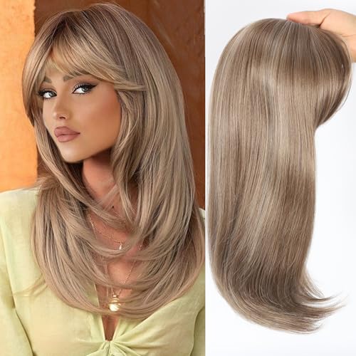 Civrie Hair Toppers for Women with Thinning Straight 18 inch Synthetic Hair Topper 6.5