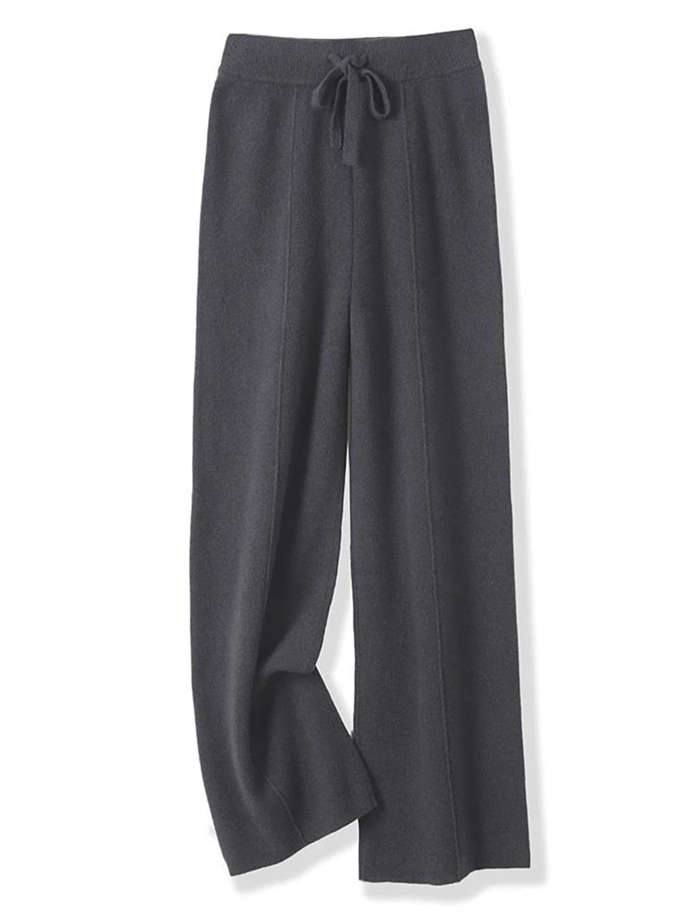Hndudnff Pantaloni da donna in lana merino con elastico in vita pantaloni invernali casual morbidi lavorati a maglia