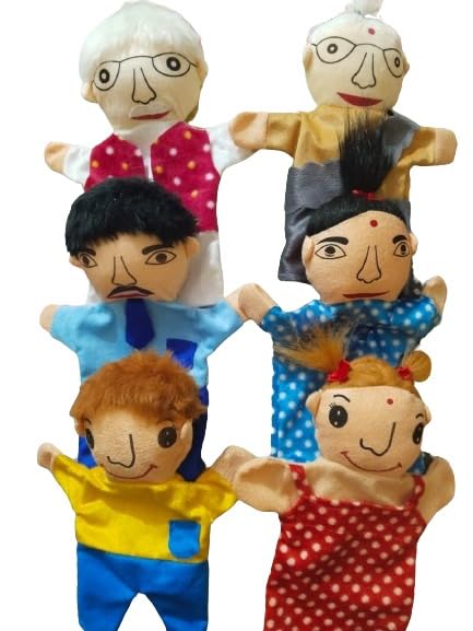 VARUSH Family Hand Puppet for Kids | Dada Dadi Father Mother Son Daughter | Learning and Playing Toy for Babies | Gift for Kids