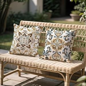 Jonceen Teppichmuster Kissenbezug 40x40 cm 2er Set