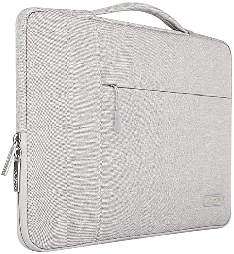 Image of MOSISO Laptop Sleeve Compatible with MacBook Air 13 inch M2 M1 2023-2018 /Pro 13 inch 2023-2016, Polyester Multifunctional Briefcase Bag, Gray