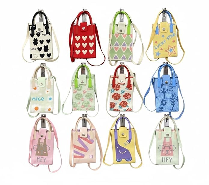 Cute Mini Crossbody Bag for Girls | Kawaii Small Shoulder Purse | Sling Bag for Phone, Wallet & Essentials | Design Travel Handbag (Random Design)-image-15