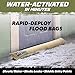 Flood Hero 3 ft Water Activated Sandbags - 2 Pack Flood Bag Barriers for Home
