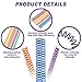 Leinuosen 120 Pack Plastic Spiral Binding Coils Kit Spirals Multi Size Coils for Binding Binder Combs Spines(1/4 5/16 3/8 1/2 5/8 3/4 Inch,Multicolor)