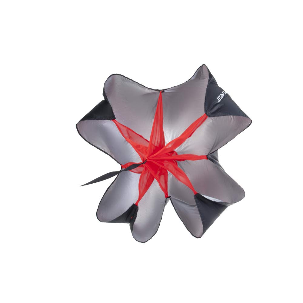 Pure2Improve Bremsfallschirm, schwarz/rot, 125cmx125cm, Einheitsgröße