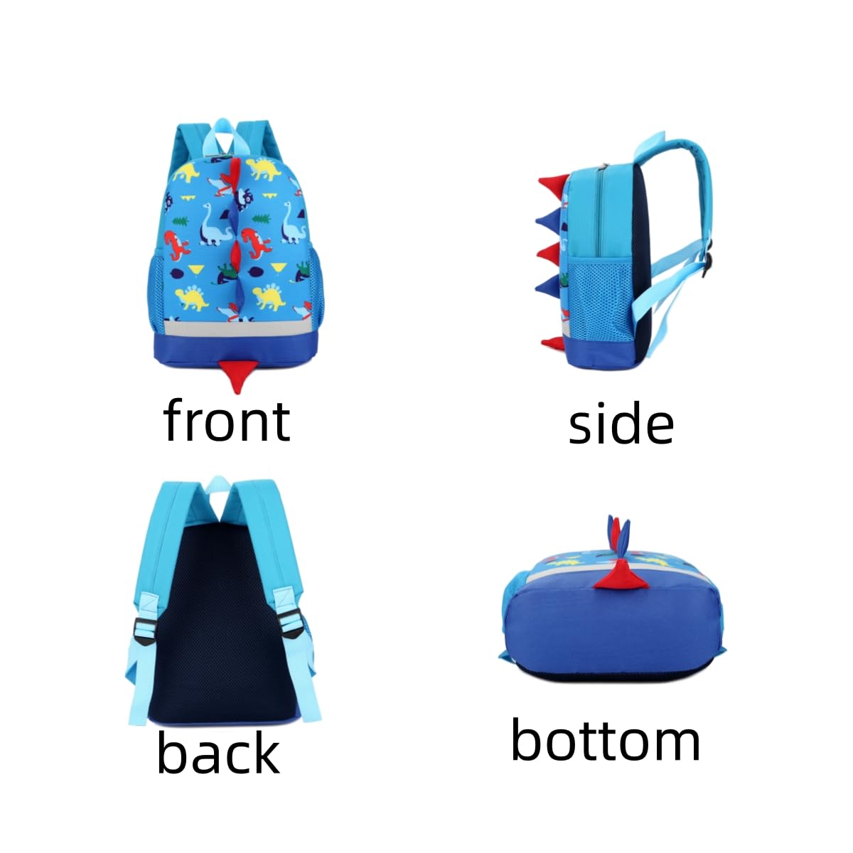 MAOYUAN BEAR Dinosaur Kids Backpack, Suitable for toddlers Leash Nursery Backpack, Boys Backpack, (dark blue) - Image 4