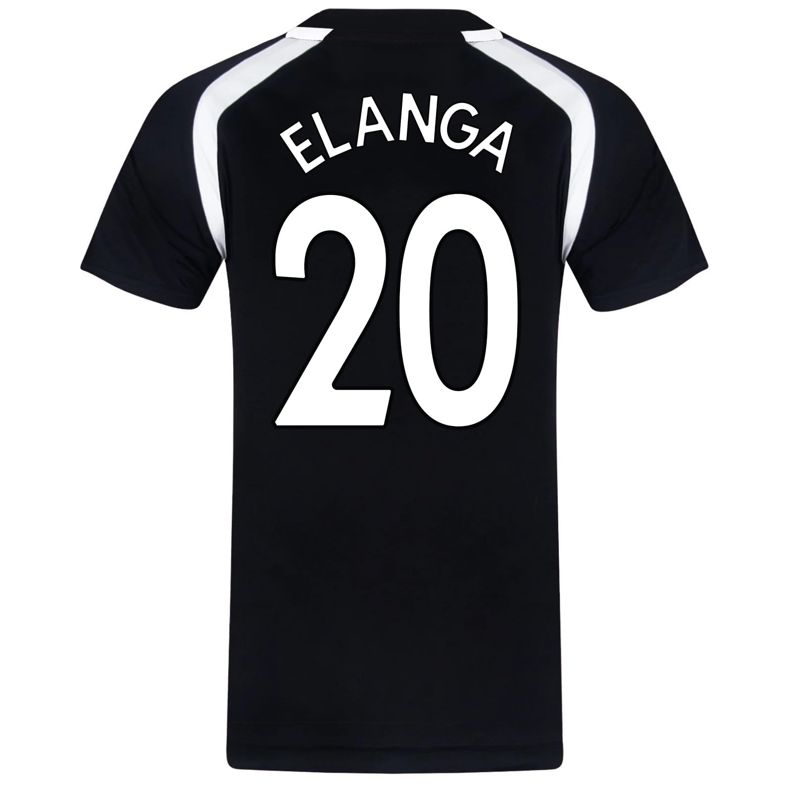 Newcastle United FC Mens Elanga 20 Poly T-Shirt Black Large