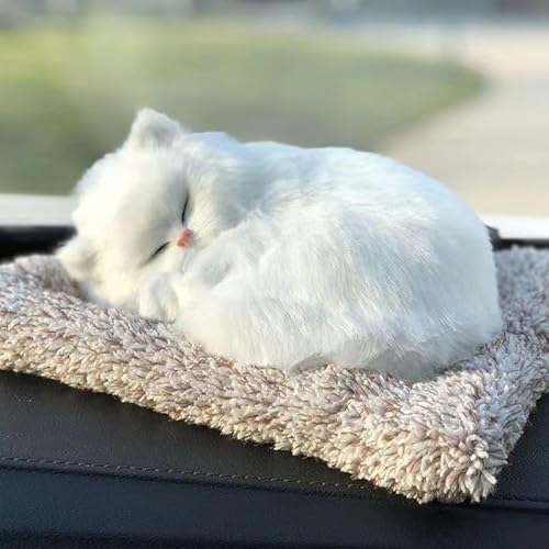 クリエイティブな活性炭エミュレーション犬、自動車アクセサリー用、模造ペットカーダッシュボードオーナメント、かわいいぬいぐるみ猫と犬のオーナメント、車内、車の清浄機、ホームデコレーション(A)