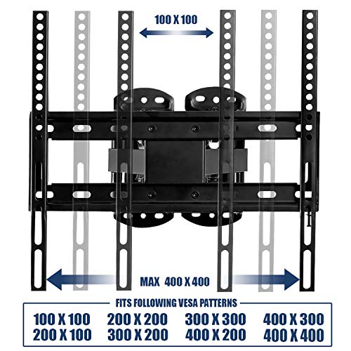 Corner Tv Wall Mount - Full Motion Swivel Wall Mount Bracket Designed For Corner Installations, Vesa 400X400 Pattern Fits 32, 37, 40, 42, 48 Inch Televisions, 66 Lbs Capacity, Mi-4481 #TOP5