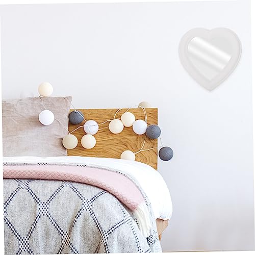 Espejo de maquillaje corazón Happyyami para pared y escritorio miniatura 2
