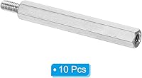 Vista 3 de PATIKIL M3x35mm+0.236 in - Separador hexagonal macho-hembra, paquete de 10 tornillos de separación de PCB de acero inoxidable para placas base