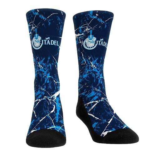 Rock 'Em NCAA The Citadel Bulldogs - Cracked Marble Socks