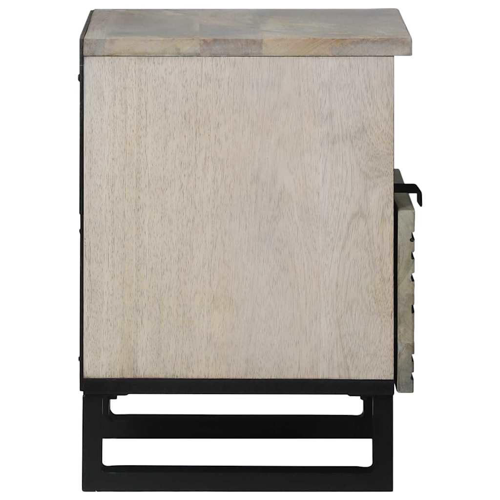 Armadio da Notte Bianco in Legno Ingenerizzato con 2 Cassetti e Mensole 40 x 33 x 46 cm Mobiletto Salvaspazio per Camera da Letto Soggiorno Ufficio con Ripiano e Contenitore
