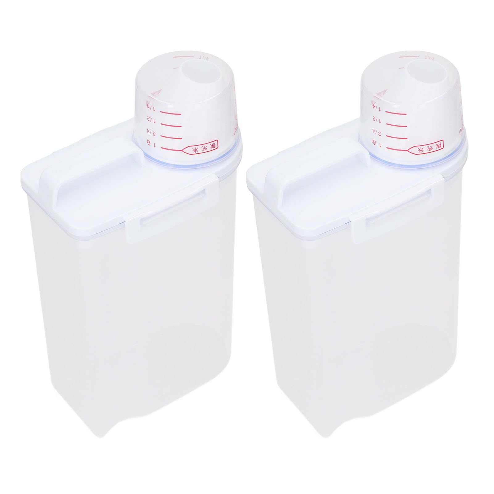 Contenitore per la conservazione del riso da 2 pezzi Contenitore per dispenser di riso in plastica da 2,5 litri con beccuccio per chicchi di riso Grani Piccoli alimenti secchi