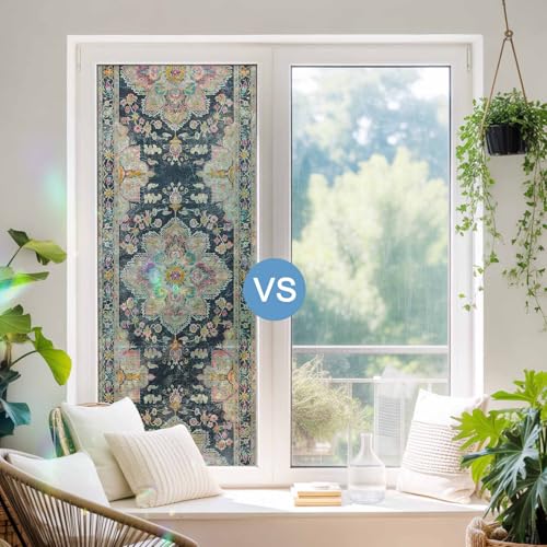 Película de privacidad para ventana Boho azul zafiro 17.7x78.7 pulg miniatura 3