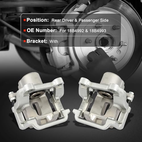 Image of cciyu Rear Left & Right Disc Brake Calipers w /Bracket 18B4992 18B4993 2005-2021 For Chrysler For 300,2011-2021 For Dodge For Challenger,2006-2021 For Dodge For Charger,2005-2008 For Dodge For Magnum