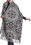 ALTAMENTE FUNCIONAL: usar esta elegante bufanda larga para combinar con una chaqueta, un suéter o un vestido para hacerte sentir cómodo y cálido, agregando un toque de moda a la fría noche de invierno. Perfecto para noches frías o lugares con aire acondicionado.