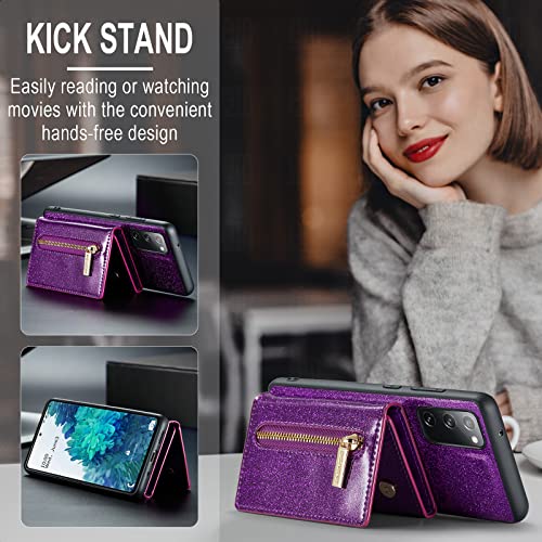 Coque portefeuille Samsung S20 FE violette pour vos sorties - 4