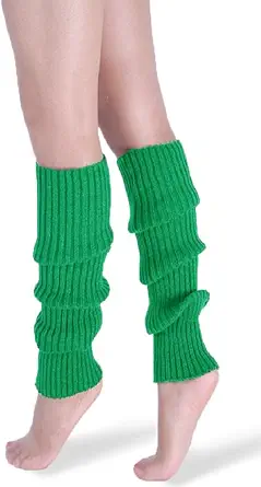Retro Unisex Adult Junior Ribbed Knitted Leg Warmers