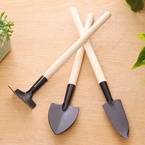 EZUK Portable Gardening Tool Picking Potted Plants Trim Metal Head Shovel Rake Spade Plant Garden Wooden Handle Tool Set (3pcs Mini Portable Gardening Tool) (Multicolor) Pack of 3 (B0CWNYYWC6) Amazon Price History, Amazon Price Tracker