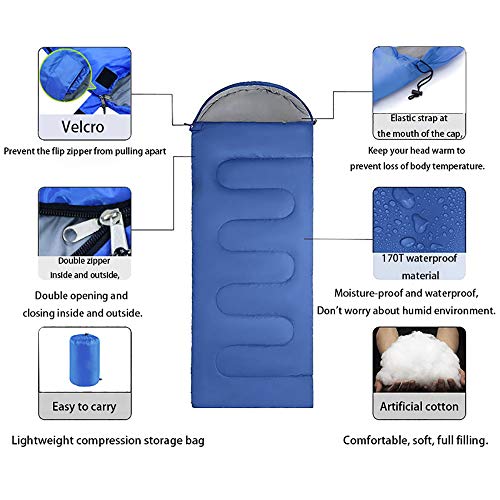 Sac de couchage enveloppe xl imperméable et chaud 300g/m²