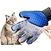 Limpet Grooming Glove- Hair remover gloves- Gentle shedding brushes for dogs, cats & horses (1 pair) (Black)