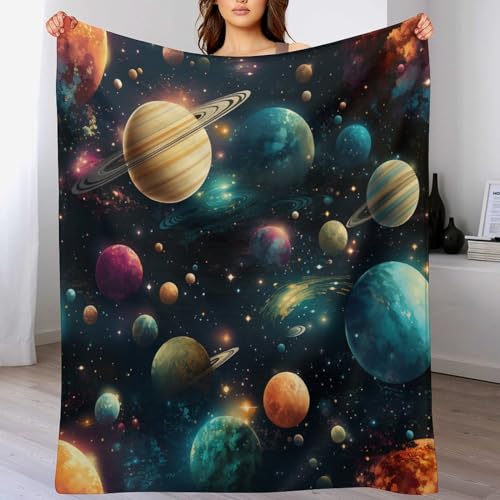 Couverture Luxe Motif Univers 3D : Plaid Flannel Doux 150x200cm - 2