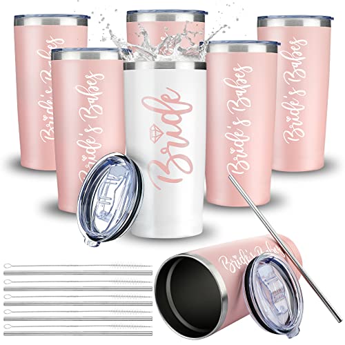 Sabary 6 Pcs Bridesmaid Cups 22 oz Bride Bachelorette Tumbler