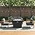 LayinSun 4 Piece Aluminum Outdoor Furniture Set with Fire Pit Table, Outside Patio Deep Seating Conversation Set with Upgraded Washable Thick Cushion