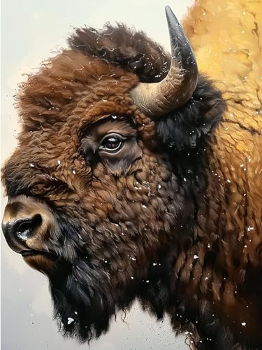 5D Buffalo DIY Diamond Art Painting, Animal Diamond Paintings Wall
