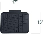 FH Group Heavy Duty Tall Channel F11311BLACK Rubber Floor Mat Black Full Set Trim to Fit
