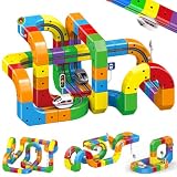 Picture of Electric Magnetic Train Track Sets,Building Toy Train Track，Magic Cars Sets,Gravity Defying 3D Embedded Layouts & Motorized Car,for 3-7 Years Old Toddler Boys and Girls Birthday (123PCS-Two Cars)