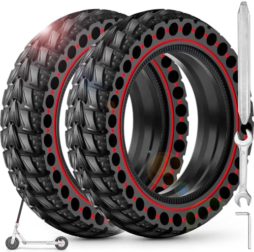 BANGTING 2PCS Upgrade 50/75-6.1 Electric Scooter Solid Tires, 8.5...