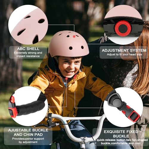 Image of Kids Bike Helmet,Toddler Skateboard Helmets for Ages 2-3-5-8-14 Years Boys Girls，Adjustable Multi-Sport Bicycle Skateboarding Football Roller Skating Scooter Rollerblade Balance Bike Helmet
