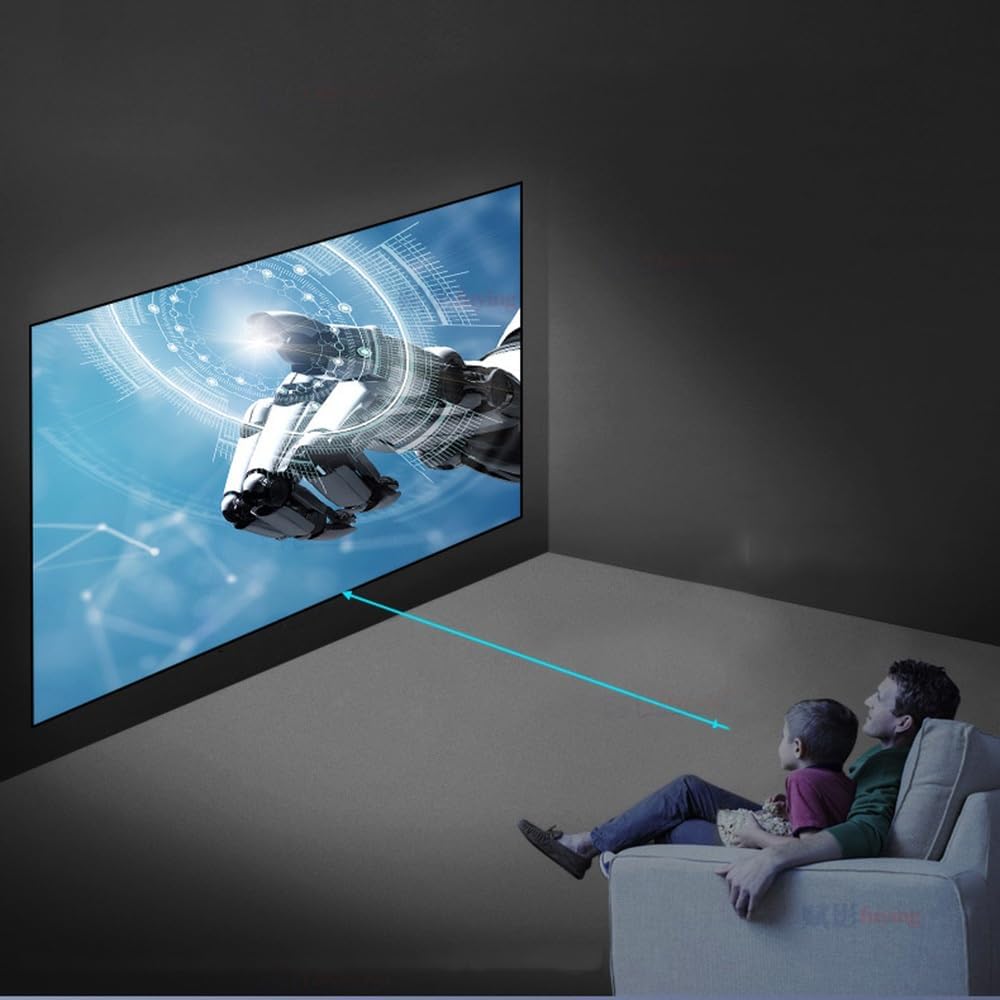 Écran de Projection motorisé 50"/60"/72", 16:9 4K, Fixation Murale, pour cinéma intérieur/extérieur (50 pouces/131 cm)