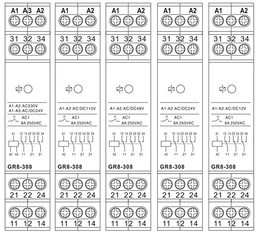 Relais intermédiaire GR8 commutateur 1SPDT pour sécuriser les circuits - 5