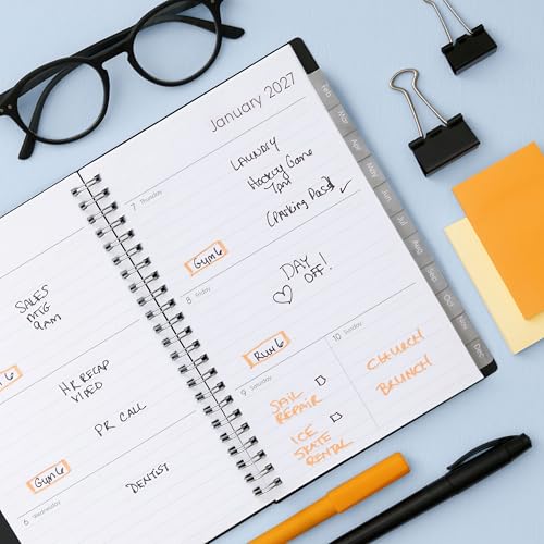 Image of Blue Sky 2027 Weekly and Monthly Planner Calendar, Includes January 2027 - December 2027, 5 inch x 8 inch, Flexible Cover, Wirebound, Laminated Tabs, Enterprise