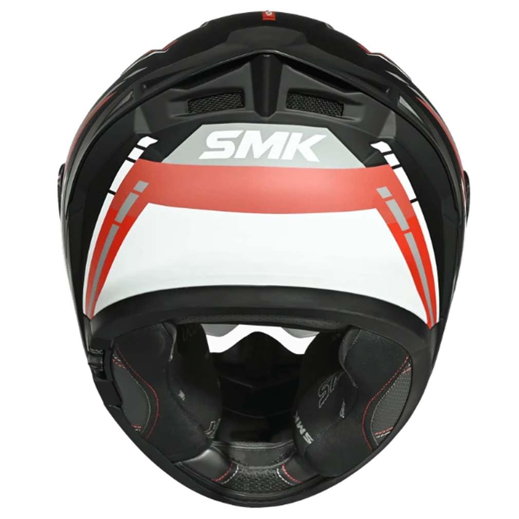 Casco de Moto Integral SMK Typhoon SV Sports Tourer Rojo Mate con Visor Solar - Homologado ECE 22.06 - Designed