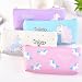 Pen Pencil Case Durable Stationery Multifunction PU Cosmetic Makeup Pouch Bag,Cute Unicorn Design,Set of 4