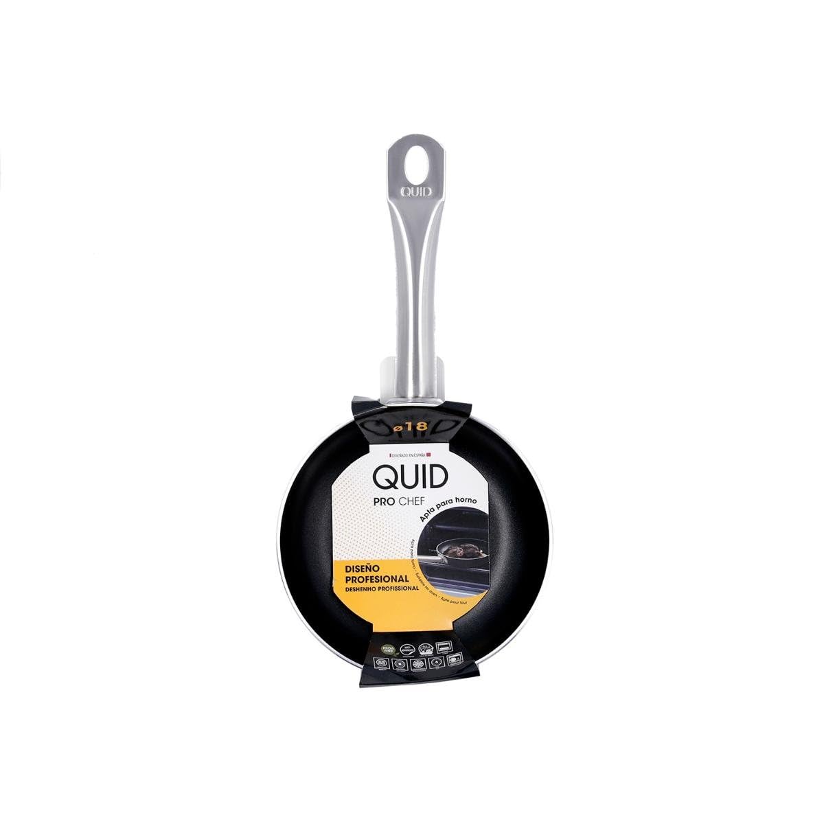 Quid Pro Chef Padella in alluminio stampato 18 cm alluminio adatto vetroceramica adatta a induzione 2 strati antiaderenti