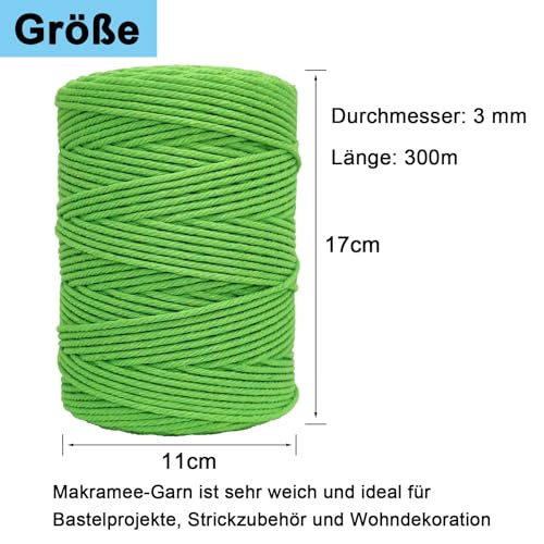 Fil de coton pour macramé de qualité supérieure rouge bordeaux 300m - 3