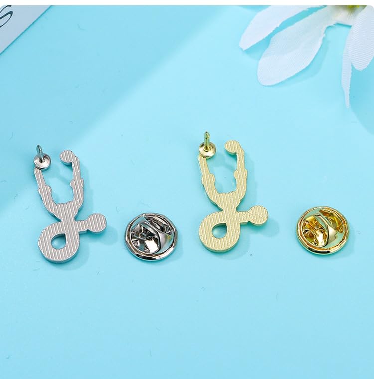 Image of Nurse Stethoscope Enamel Pins Cute Brooch Pins Medicine Enamel Lapel Pin Set Badges Doctor for Nurses' Day Medical Students Gifts Hat Jacket Bag Decor