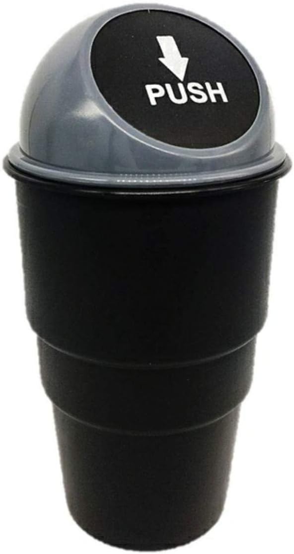 OnWheelMini Trash bin Portable Garbage Container Box dustbin Holder Bucket Multiple use for Cars in Random Color